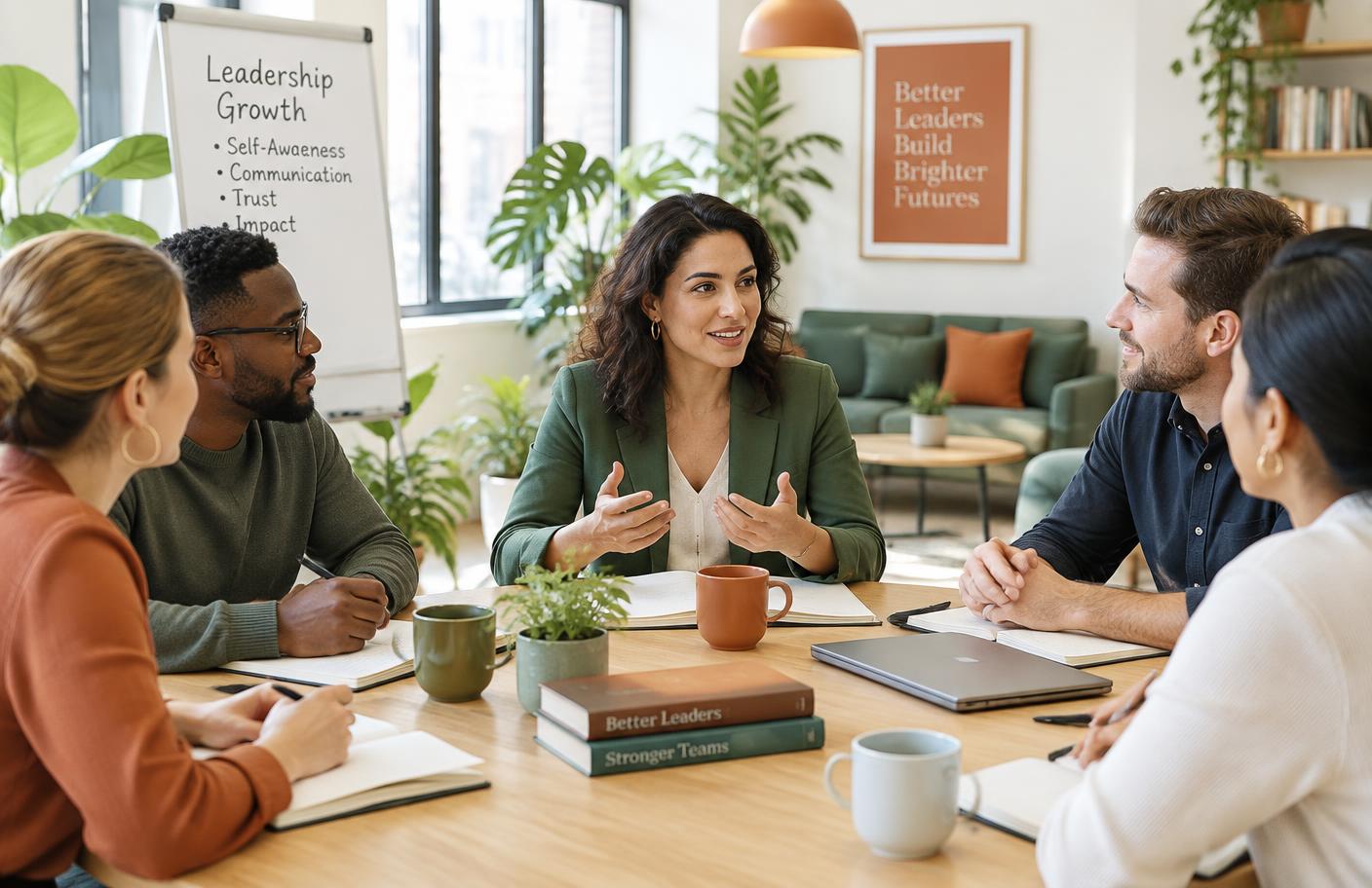 A leadership coaching workshop in progress